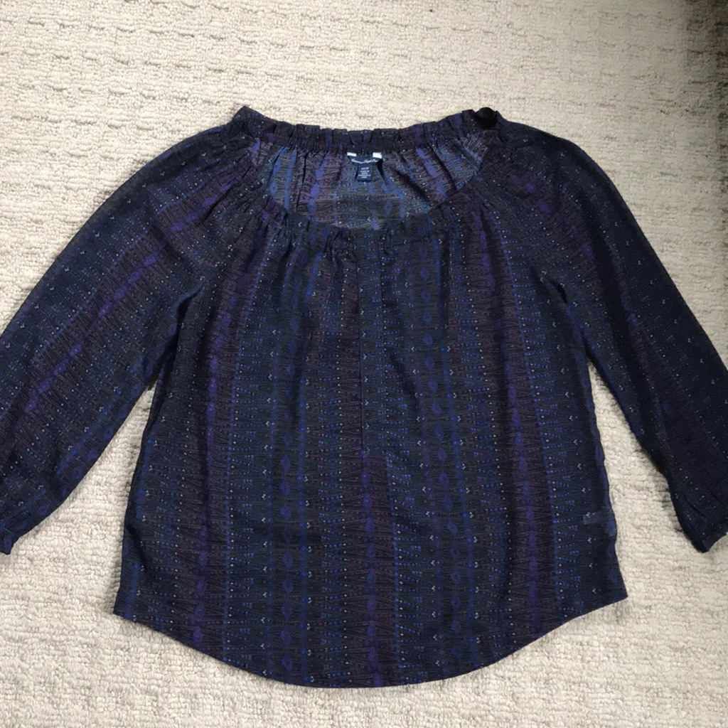 Ae Sheer Patterned Blouse